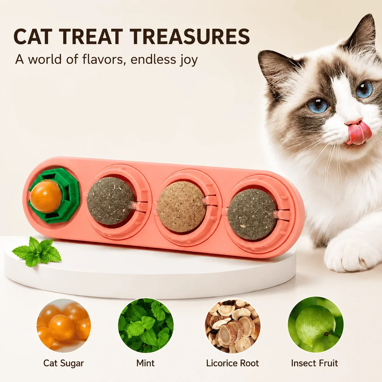 Catnip & Silvervine Cat Toy Balls – 4PCS - Image 2
