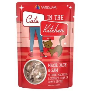 Cats in the Kitchen Mack, Jack and Sam Salmon, Mackerel & Skip Jack Tuna in Gravy Recipe Wet Cat Food