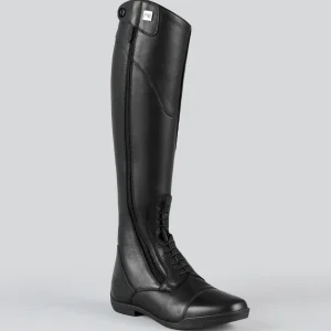 Cedo Womens Leather Field Tall Riding Boots Black
