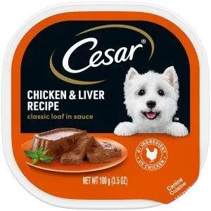 Cesar Chicken & Liver 3.5oz Tray