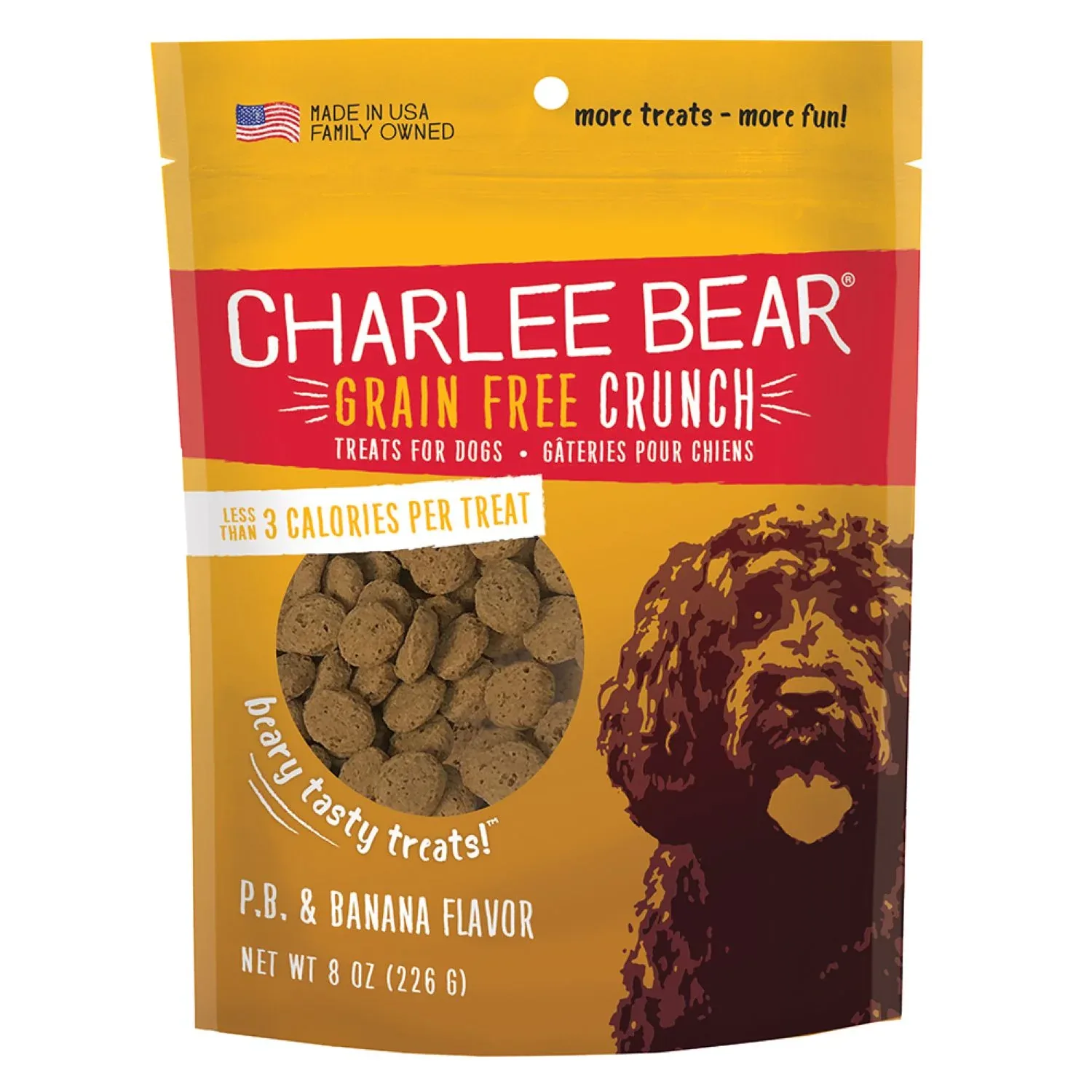 Charlee Bear Grain Free Bear Crunch Treats Peanut Butter & Banana 8 oz.