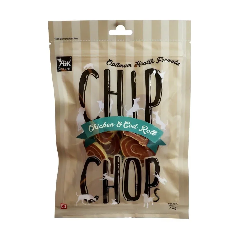 Chip Chops Chicken & Codfish Rolls and Diced Chicken Dog Treats Combo - Image 2
