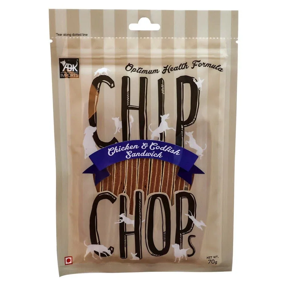 Chip Chops Diced Chicken, Chicken & Codfish Sandwich and Chicken Tenders Dog Treats Combo - Image 2