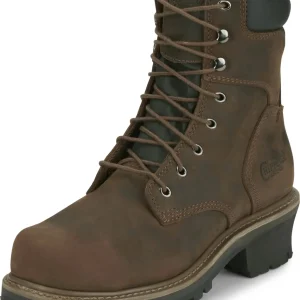 Chippewa Mens Hador 8" Steel Toe Logger Boots