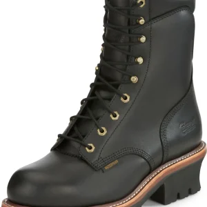 Chippewa Mens Super DNA 9" Waterproof Steel Toe Insulated Logger Boots