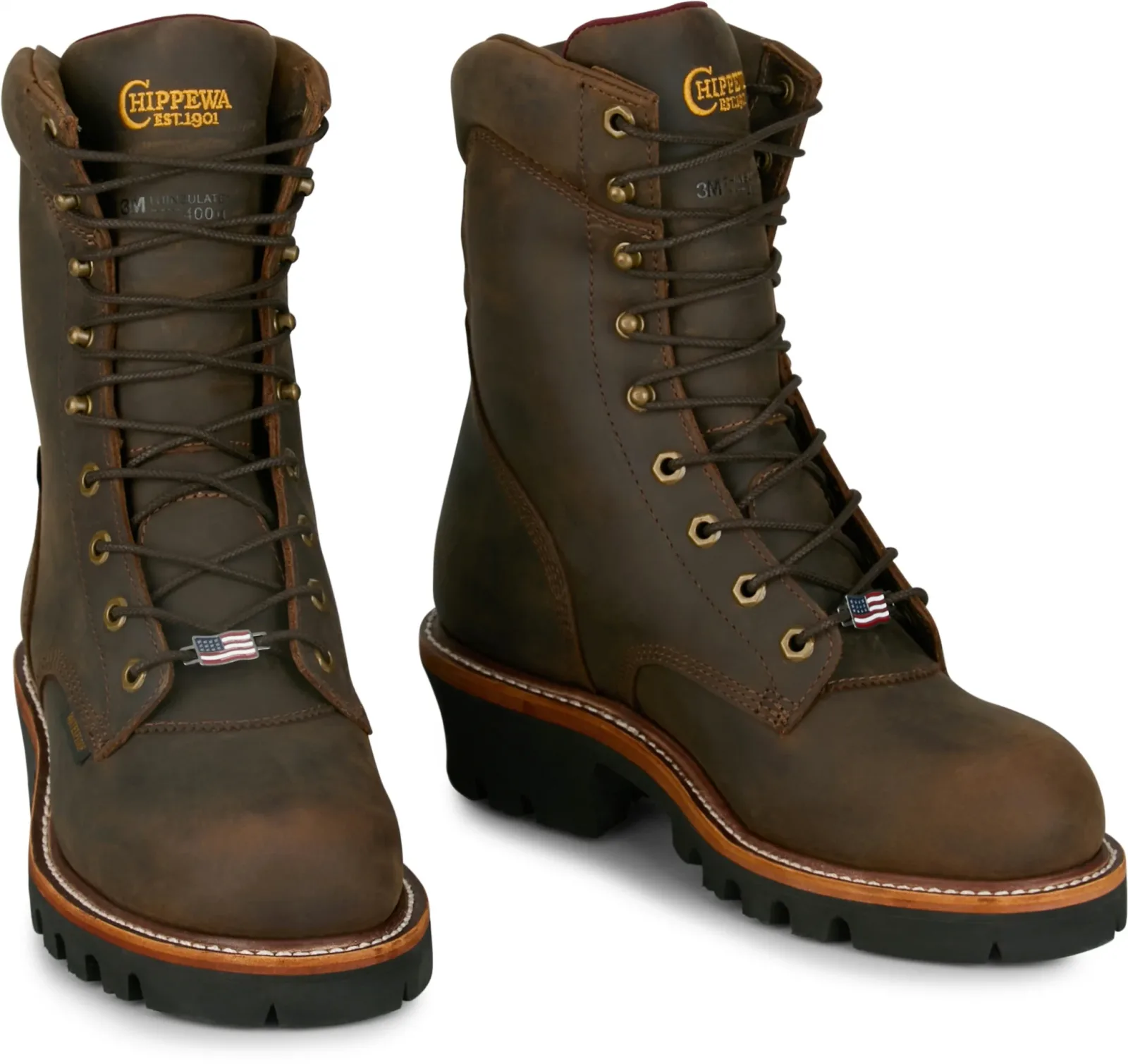 Chippewa Mens Super Logger 9" Waterproof Insulated Boots - Image 2