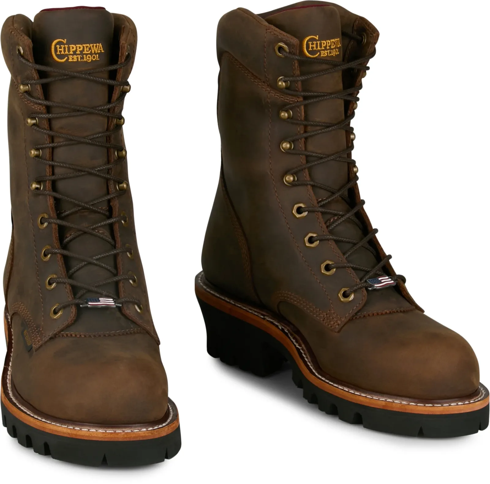 Chippewa Mens Super Logger 9" Waterproof Steel Toe Boots - Image 2