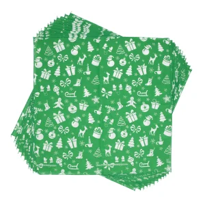 Christmas Surprises Dog Bandana, Green, 22 inch, 12 Pack
