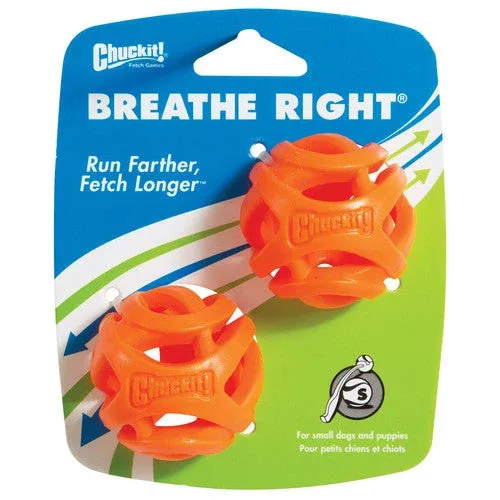 Chuckit! Air Fetch Dog Toy Ball Orange 2pk SM 2" - Image 2