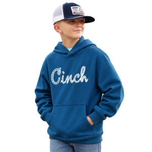 Cinch Boy's Blue Rope Logo Hoodie