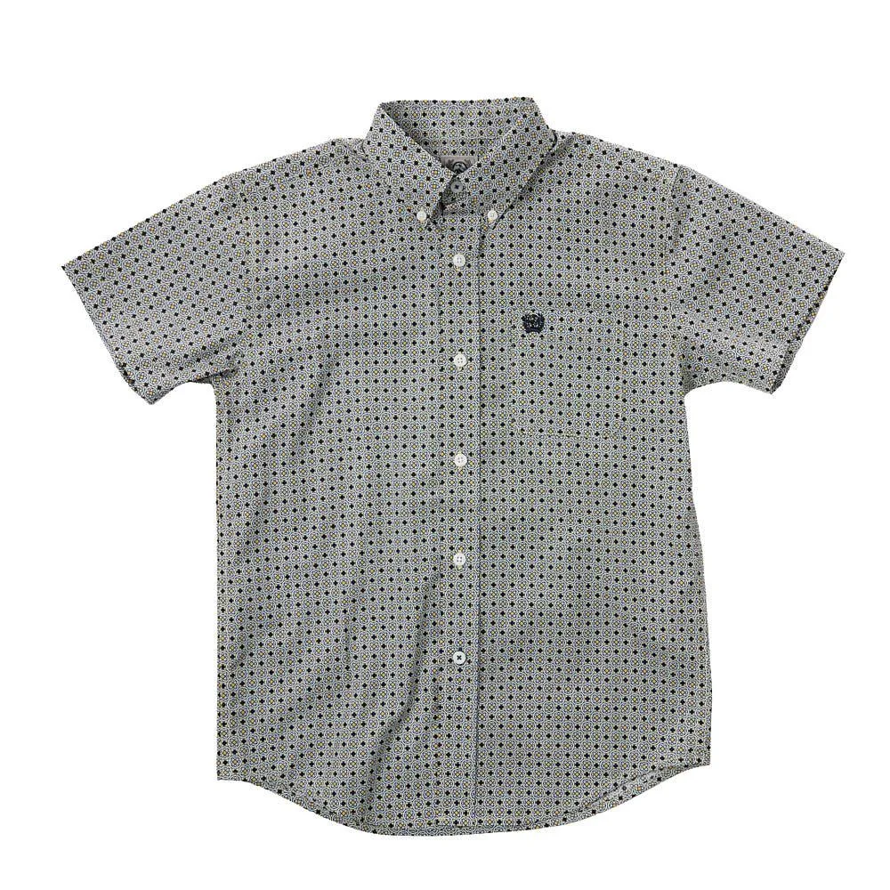Cinch Boy's Circle Print Short Sleeve Shirt