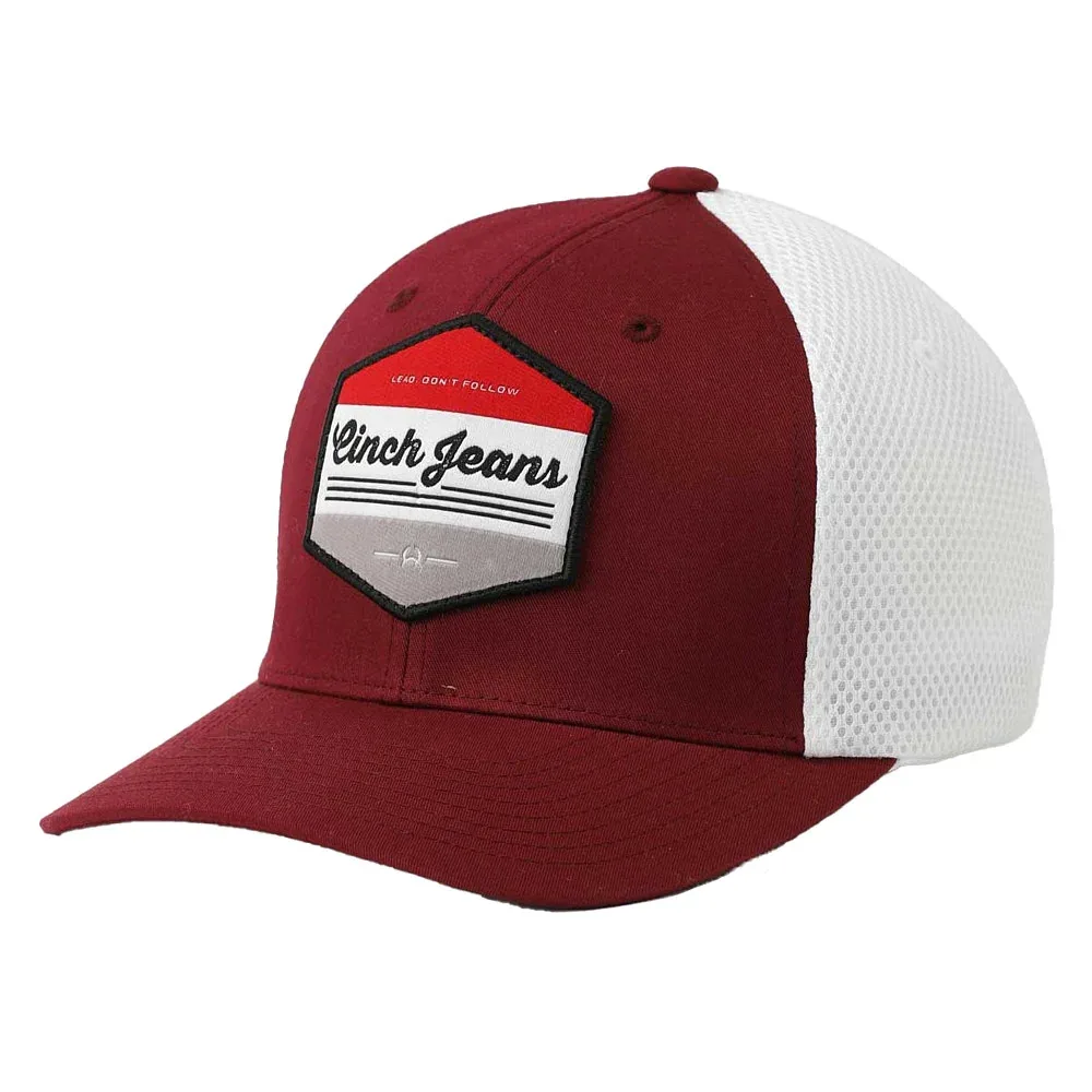 Cinch Men's Burgundy FlexFit Cap - Image 2