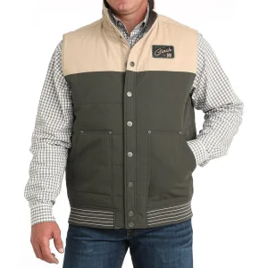 Cinch Men's Olive Reversible Vest