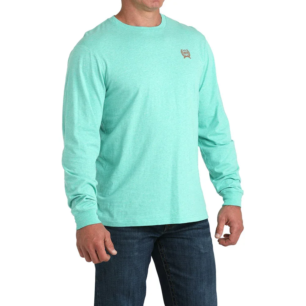 Cinch Turquoise Long Sleeve Cowboy State Of Mind Tee Shirt - Image 2