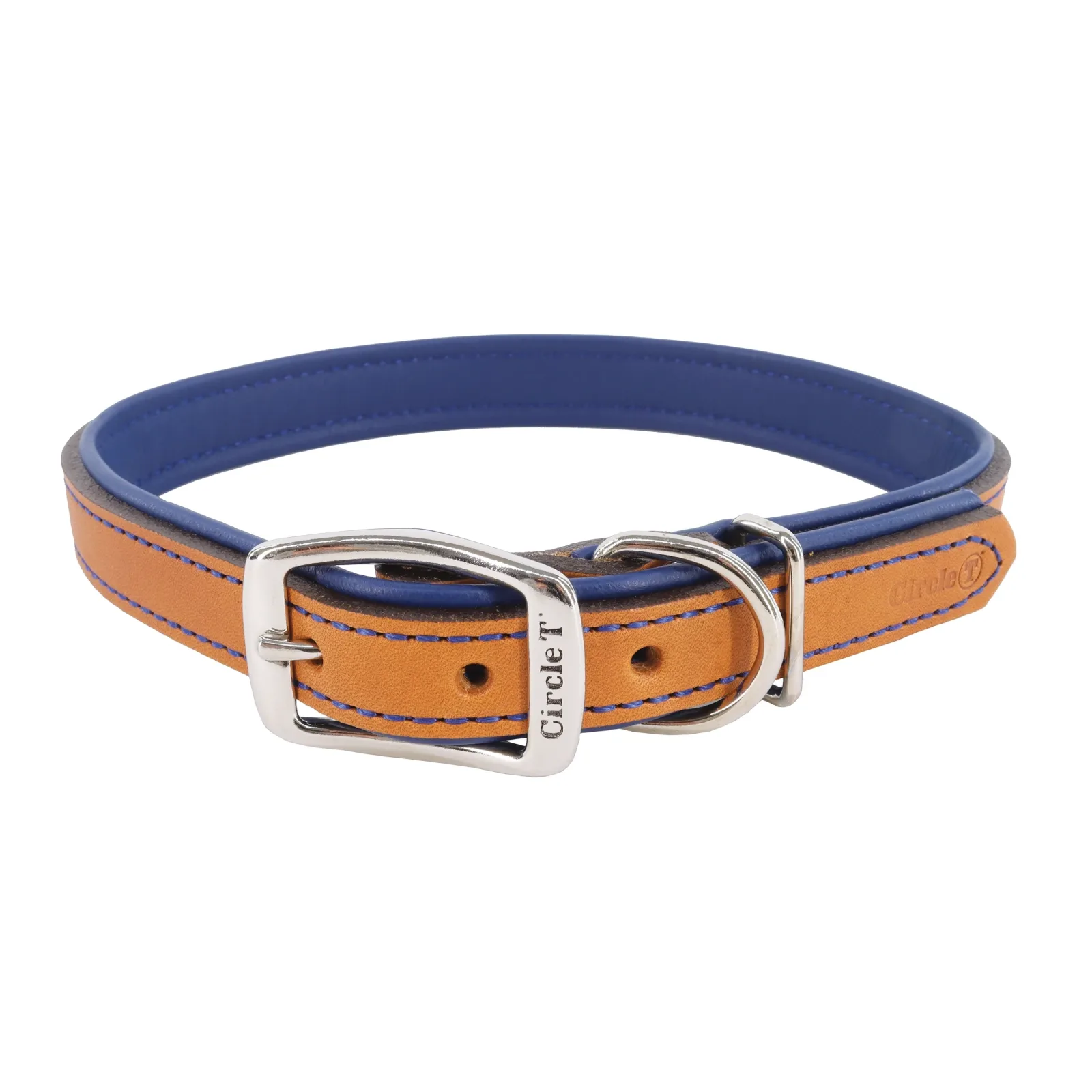 Circle T® Layered Fashion Leather Dog Collar, Large 20"