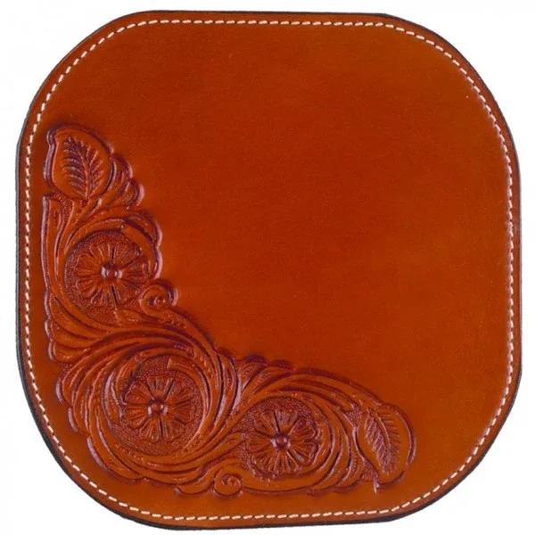 Circle Y Floral Tooled Flank Cinch with Billets - Image 2