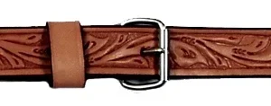 Circle Y Floral Tooled Flank Cinch with Billets
