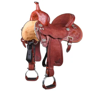 Circle Y Saddlery Ultimate Cash Chestnut 14in Chestnut Barrel Saddle