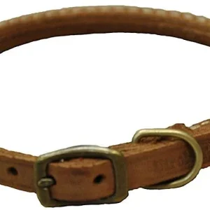CircleT Rustic Leather Dog Collar Chocolate