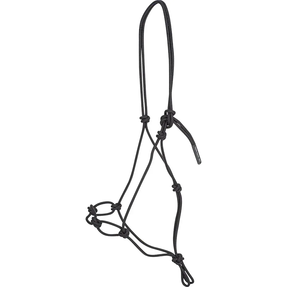 Classic Equine Black Chain Link Rope Halter - Image 2
