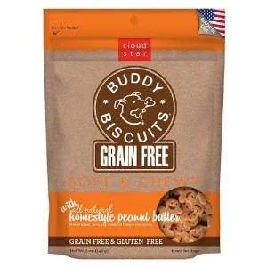 Cloud Star Grain Free Soft & Chewy Buddy Biscuits Homestyle Peanut Butter 5oz {L+1x} 938046 - Image 2