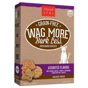 Cloud Star Wag More Bark Less Grain Free Oven Baked Treats: Assorted Flavors 14z {L-1x} 938248