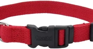 Coastal Pet New Earth Soy Adjustable Dog Collar Cranberry - 18-26"L x 1"W