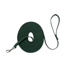 Coastal Train Right! Cotton Web Training Leash Green 5/8X20Ft
