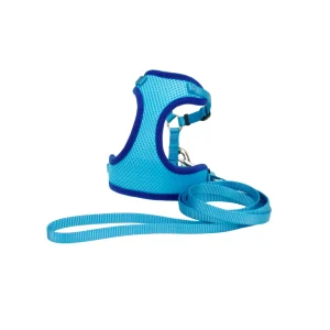 Comfort Soft® Adjustable Cat Harness with 6' Leash, Blue Lagoon, X-Small - Girth: 11"-14", Neck: 7"-10", Weight: 8-10lbs