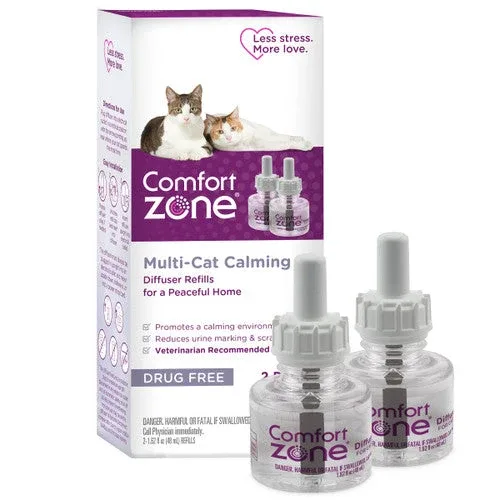 Comfort Zone Multicat Calming Diffuser Refill, 48 ml-2 Pack, 60 Day Use 2 pack - Image 2