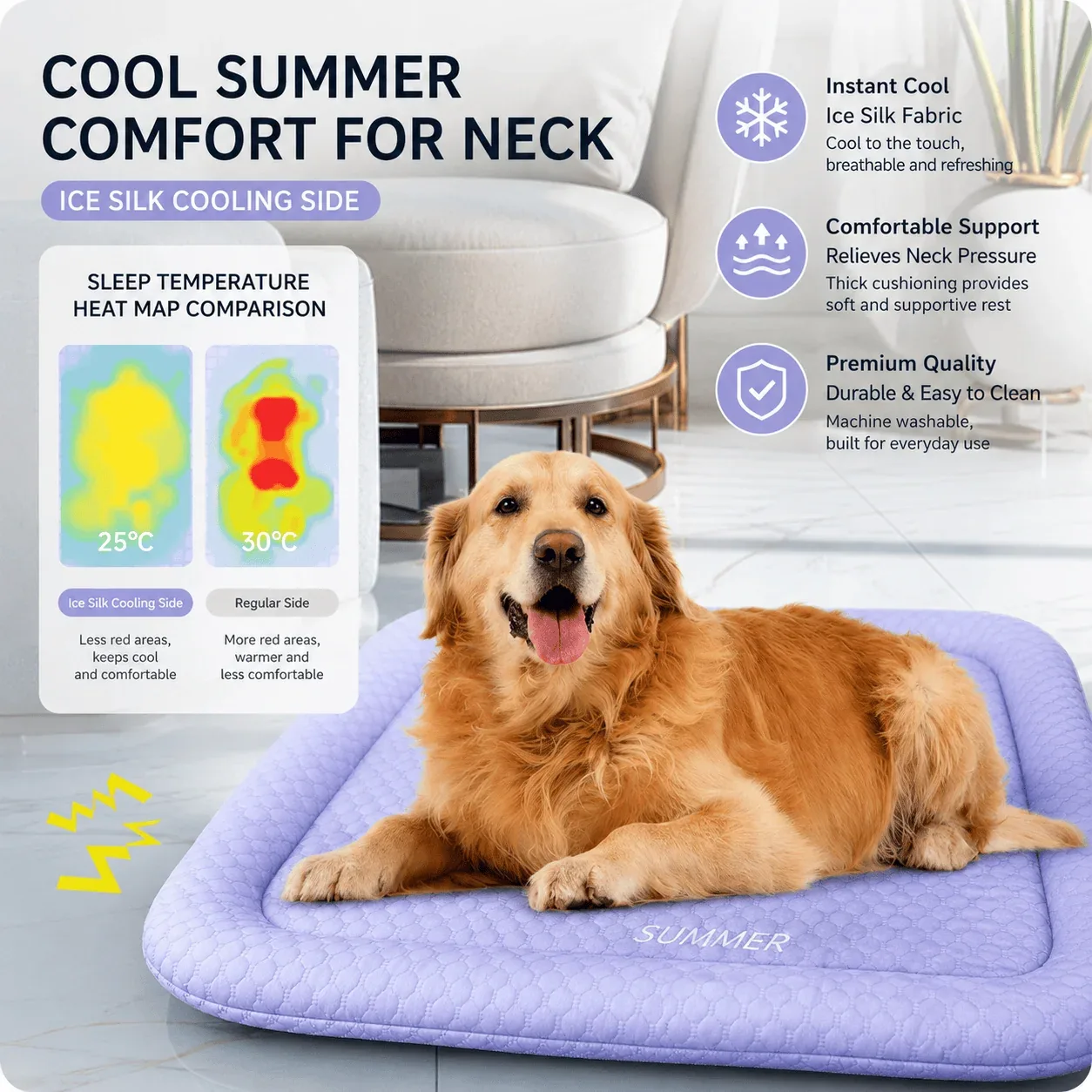 Cooling Ice Silk Pet Bed - Image 2