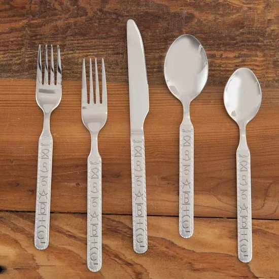 Cowboy Collectibles Ranch Brands 20 Piece Flatware Set