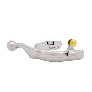 Cowboy Tack Stainless Steel Humane Knob End Large Spurs