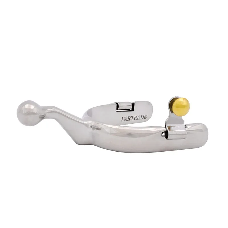 Cowboy Tack Stainless Steel Humane Knob End Large Spurs
