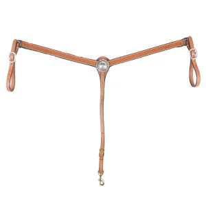 Cowperson Tack 1in Light Oil Basket Stamp Concho Breast Collar