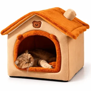 Cozy Plush Pet House – Detachable & Washable Bed for Cats & Small Dogs