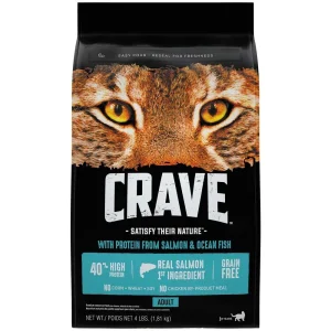 Crave Salmon & Oceanfish Dry Cat Food 4lb