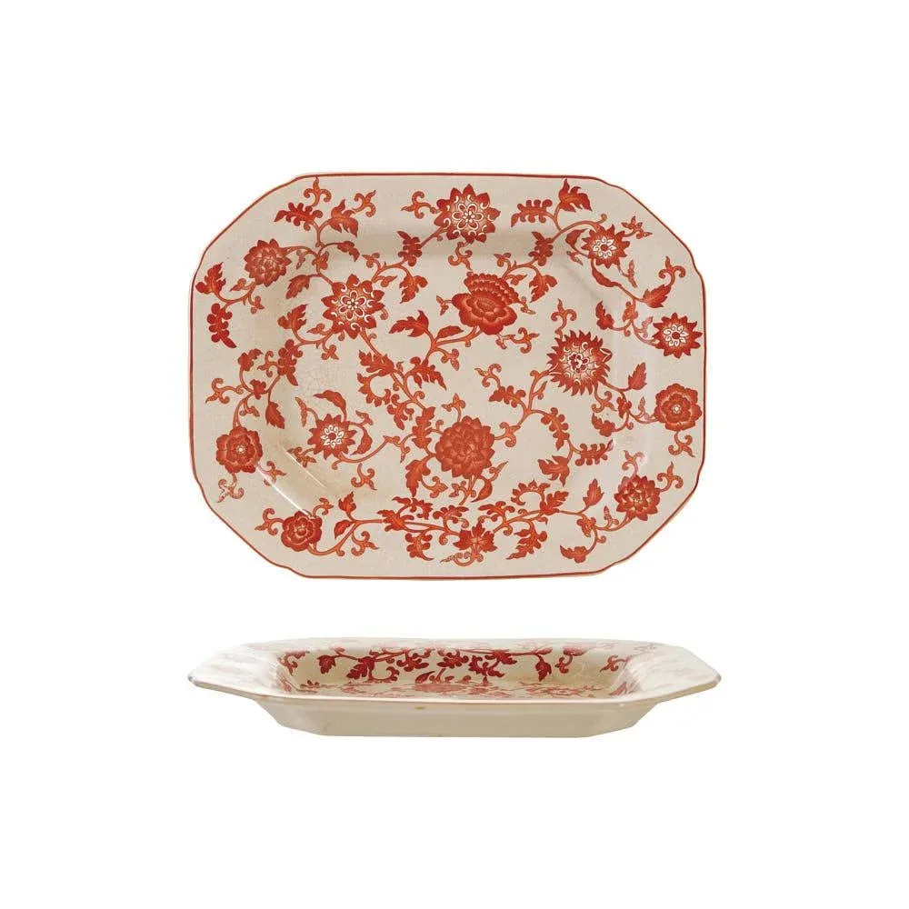 Creative Co-Op Decorative Oblong Tray