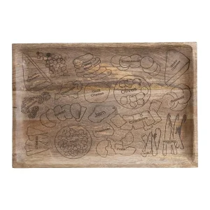 Creative Co-Op Etched Charcuterie Board
