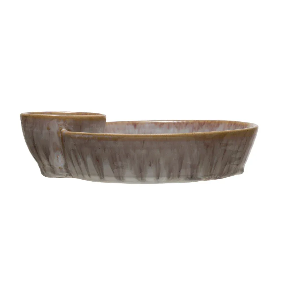 Creative Co-Op Stoneware Serving Sectioned Dish - Image 2