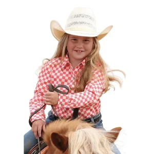Cruel Denim Girl's Coral Check Shirt