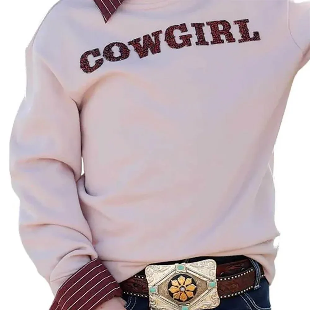 Cruel Denim Girl's Pink Cowgirl Sweatshirt