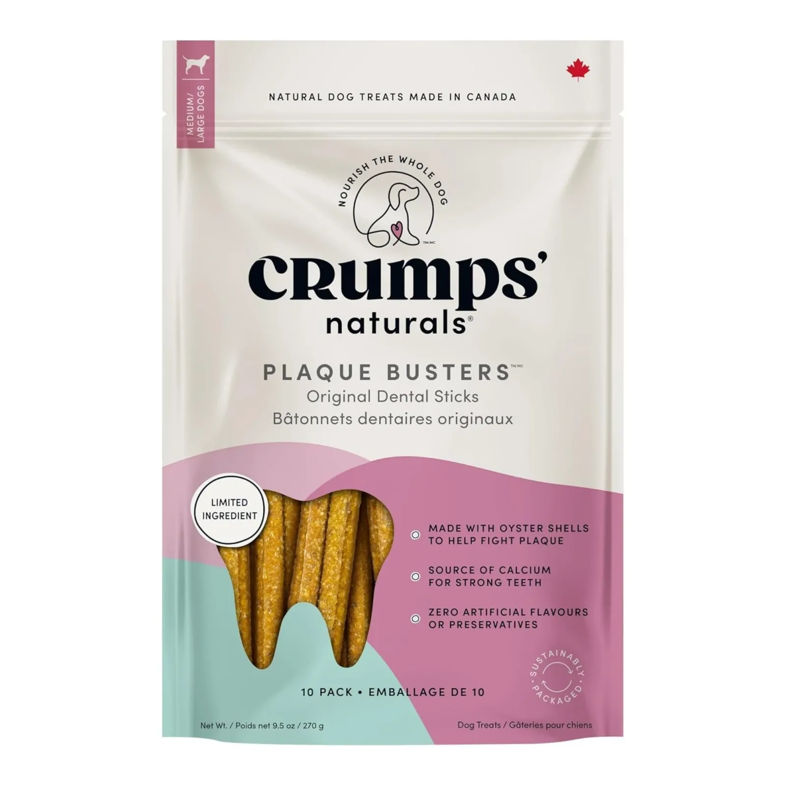 Crump Naturals Plaq Buster 7 in Original, 10-Count