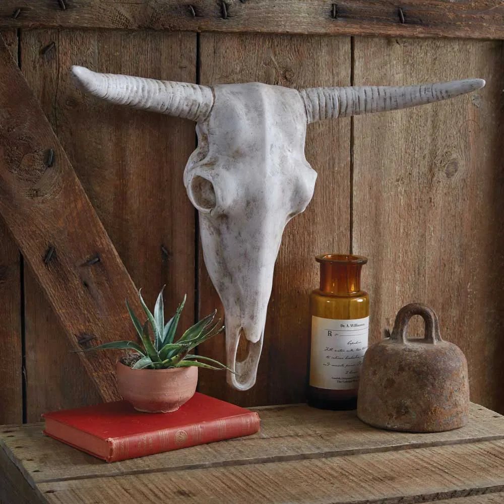 Ctw Home Collection Longhorn Resin Cowskull Wall Decor