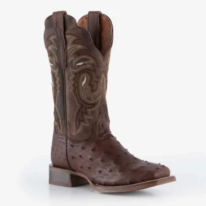 Dan Post Chocolate Kylo Full Quill Ostrich Boots
