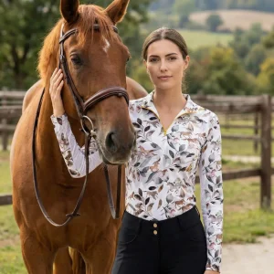 Dancing Equestrian Ladies’ Mystic Leaves Long-Sleeve Shirt
