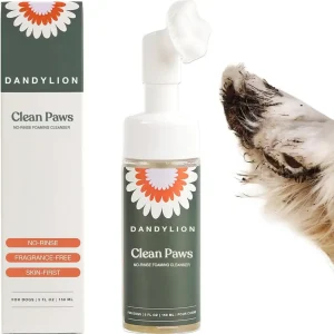 Dandylion No-Rinse Dog Paw Cleaner Fragrance-Free Foaming Spray