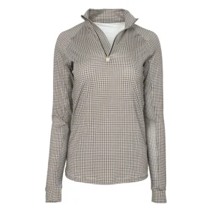 Dapplebay Bay Houndstooth 1/4 Zip Riding Top