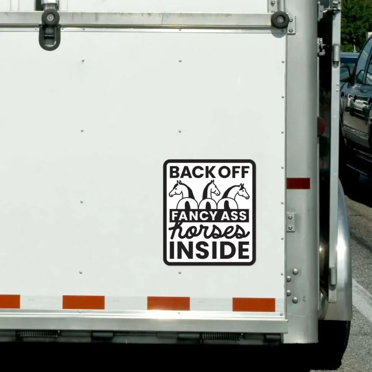 Dapplebay Fancy A$$ Horses Horse Trailer Decal - Image 2