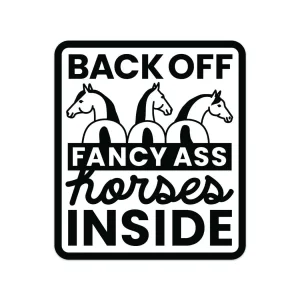 Dapplebay Fancy A$$ Horses Horse Trailer Decal